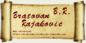 Bratovan Rajaković vizit kartica